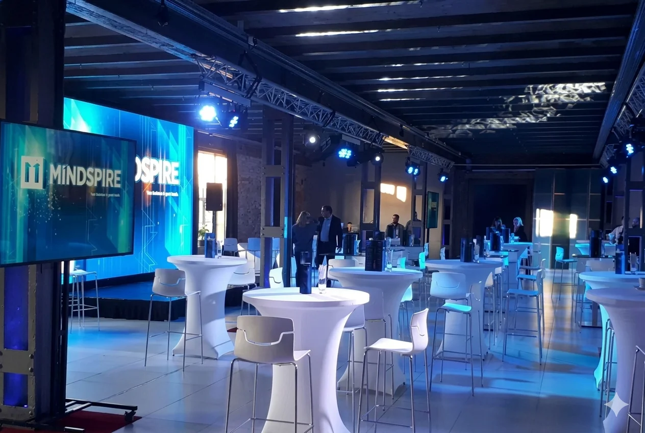 Détail housse spandex élasthanne pour mange debout événementiel