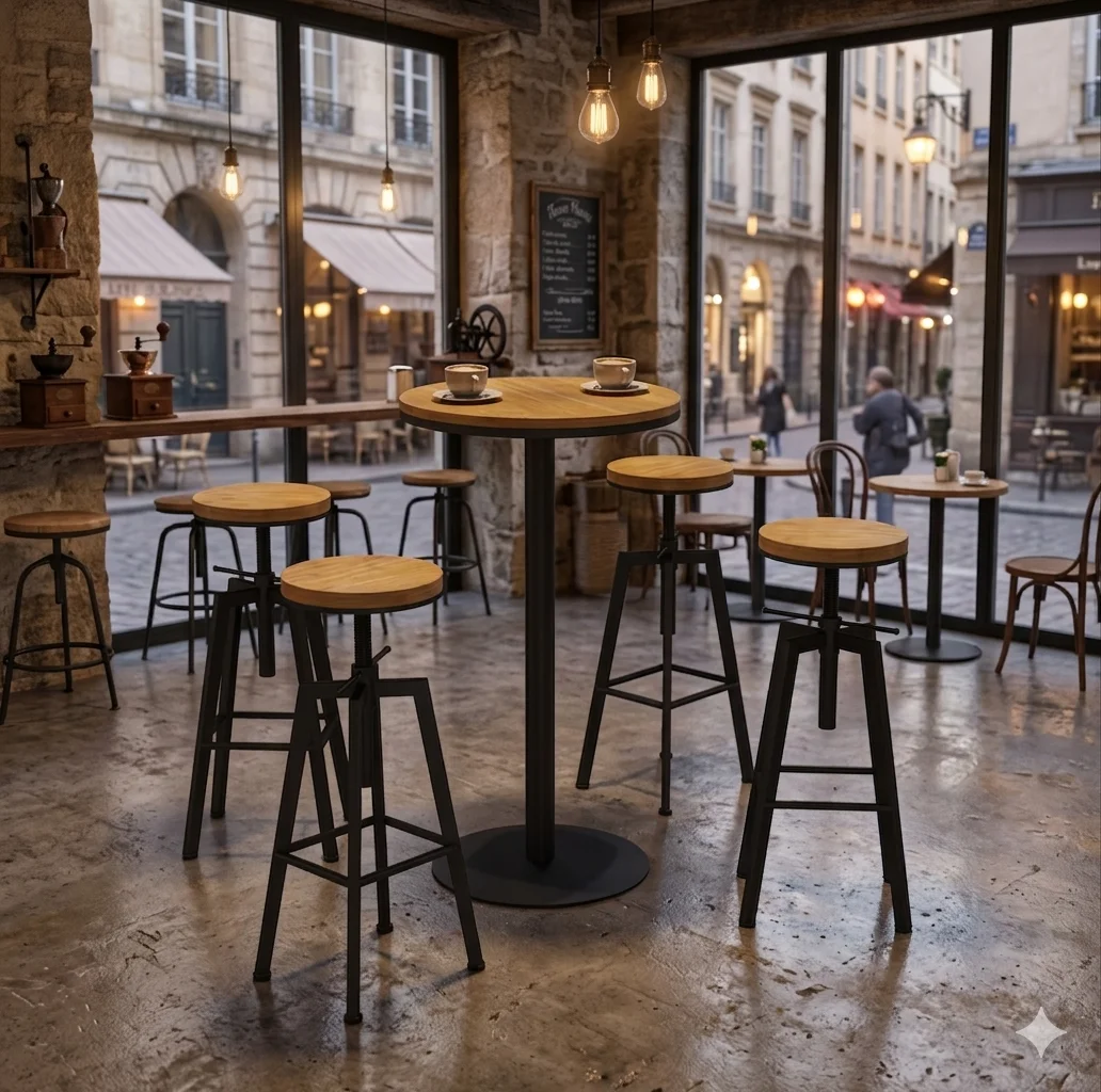 Mange debout rond professionnel pour CHR bar et restaurant